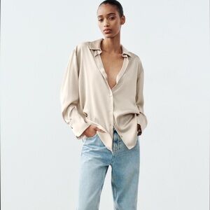 Zara Women’s Satin Effect Shirt